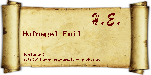 Hufnagel Emil névjegykártya